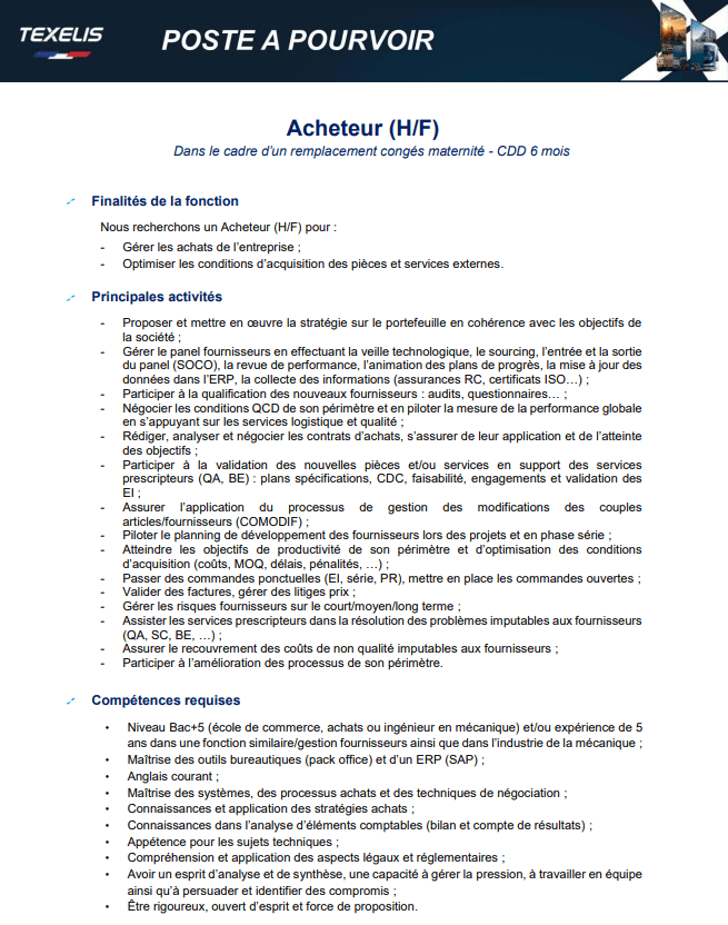 Acheteur (H/F)