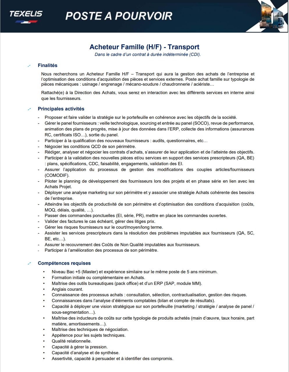 Offre d'emploi - Acheteur Famille (H/F)